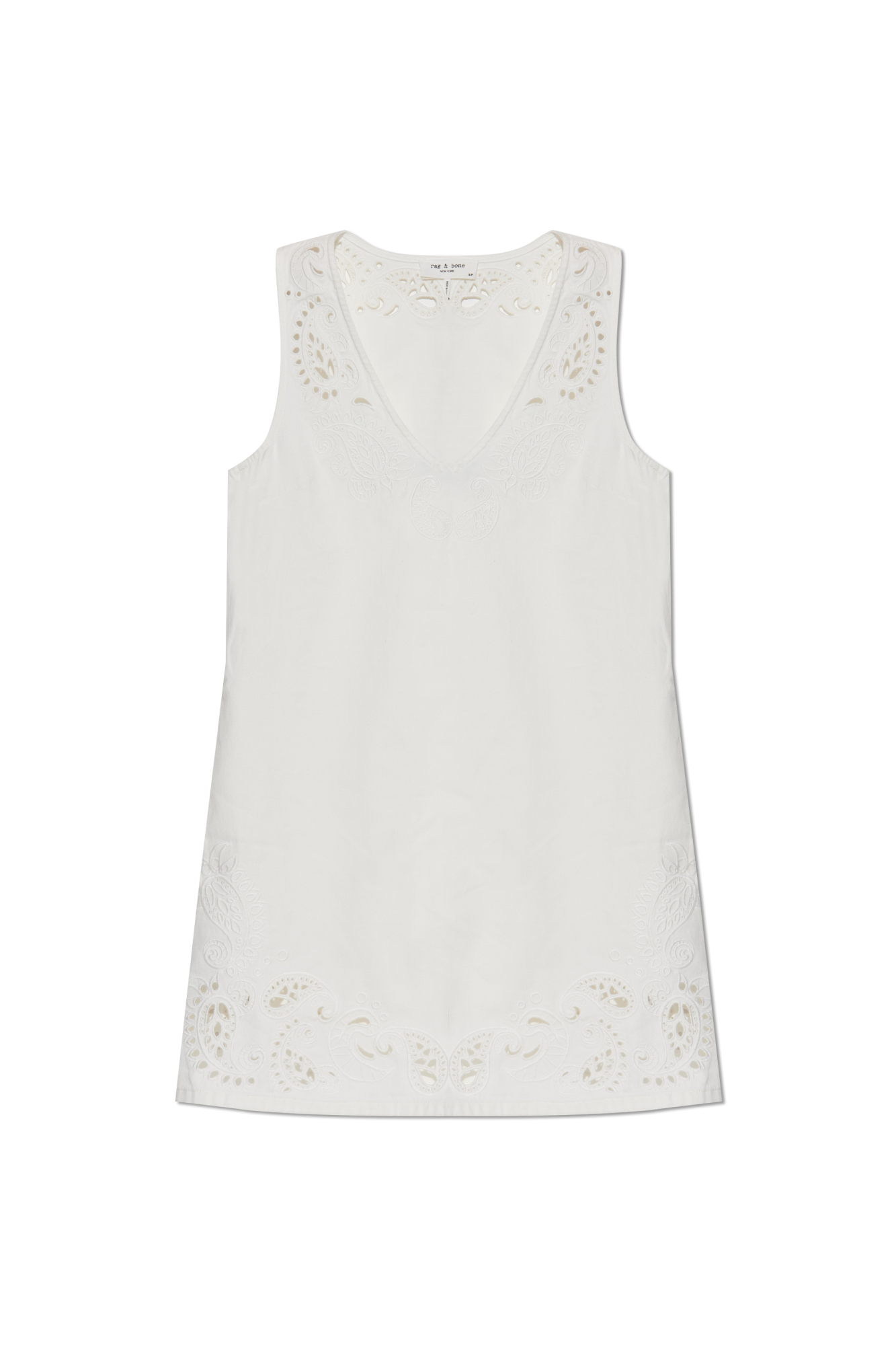 ◆Rest & Recreation◆ SQUARE NECK SLEEVELESS WHITE RR252TP0 Body Contour High Compression Ribbed Square Neck Cropped
